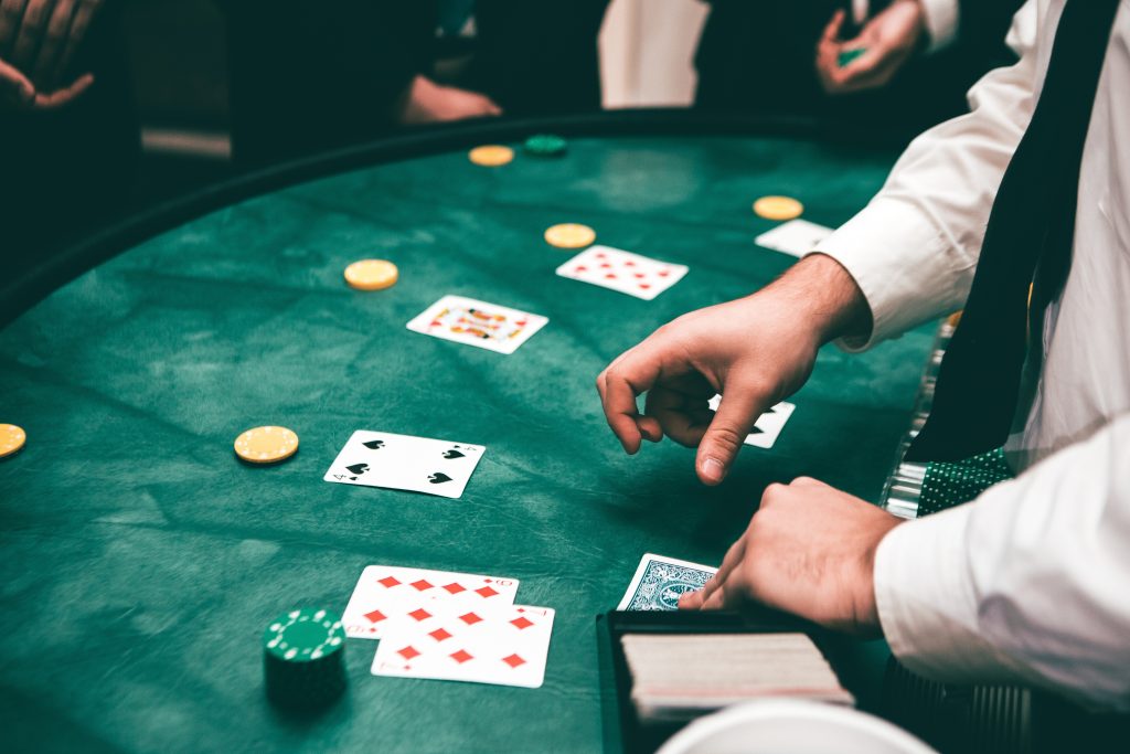 Image of black jack being played