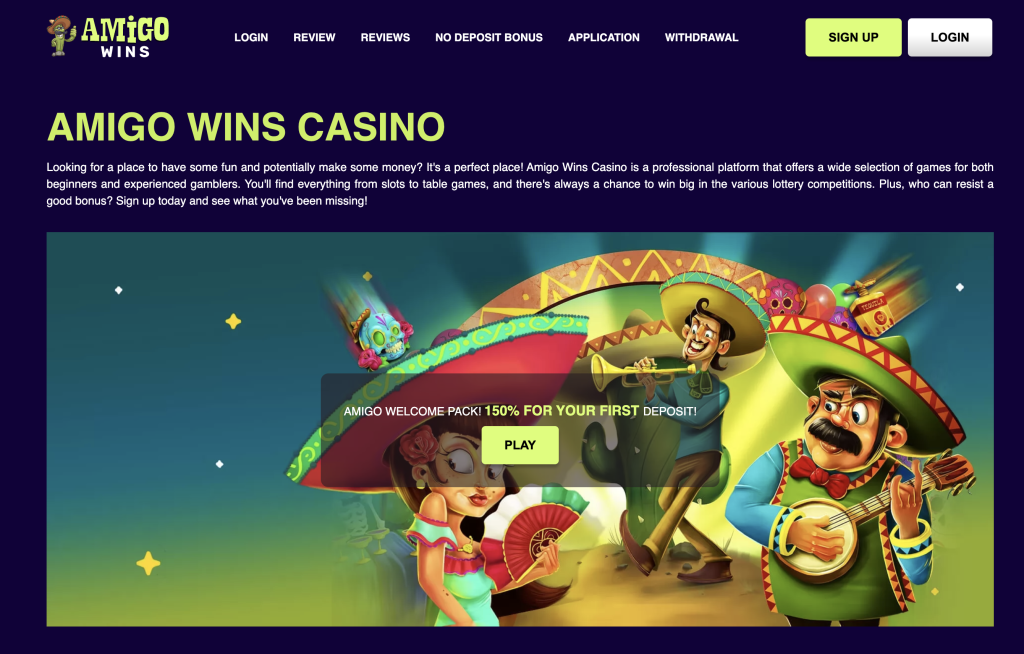 Image of Amigo Wins Casino review