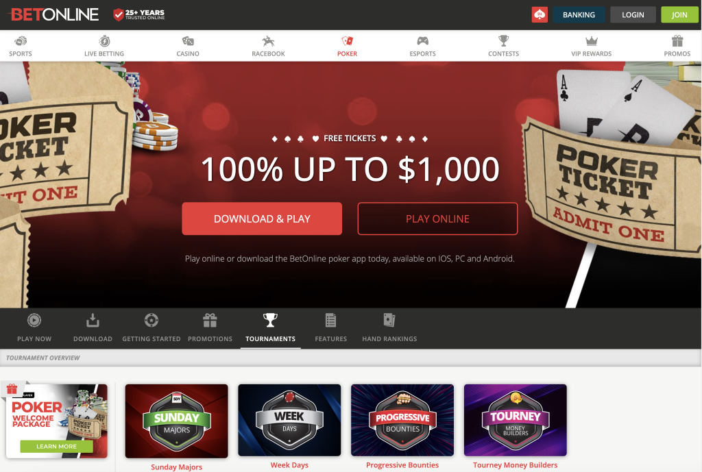 Image of Betonline Casino Website