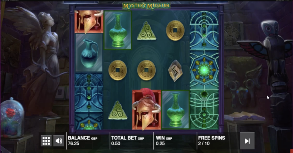 image of mystery museum slot gameplay